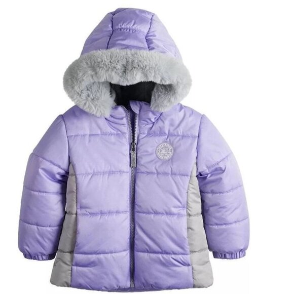 *ZeroXPosur Puffer Jacket 12/18 months Hooded Heavy Purple Winter Snow Coat